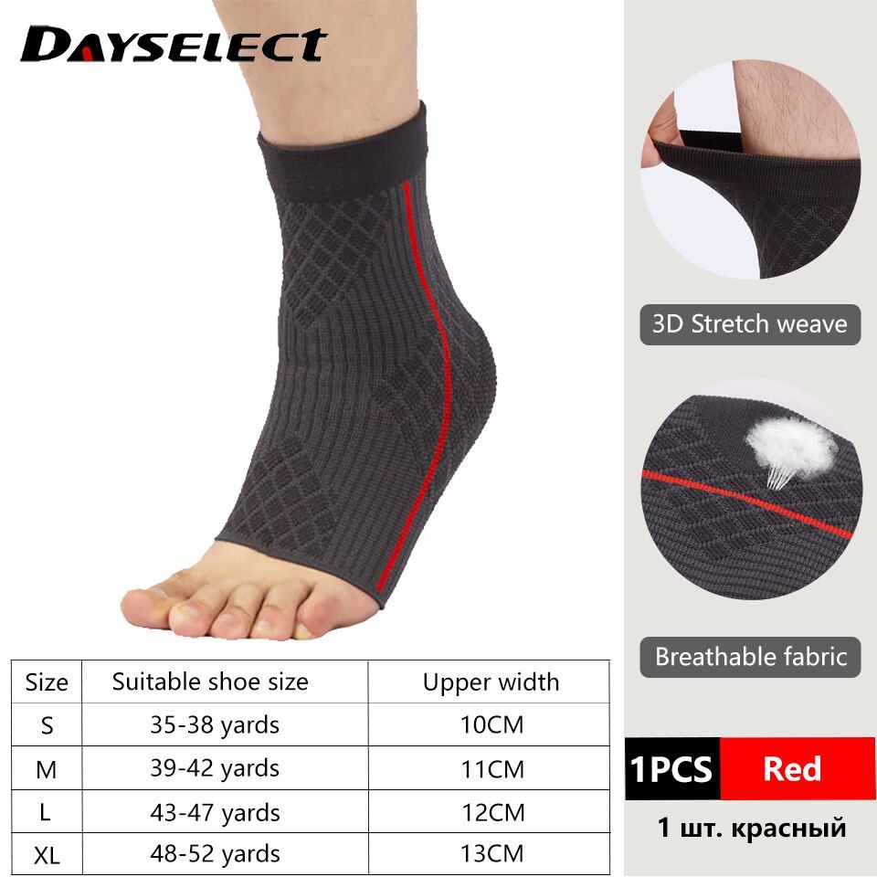 1Pcs Sport Ankle  Compression Support Sleeve Elastic Breathable For Injury Recovery Joint Pain Basket Foot Sports Socks-F-02