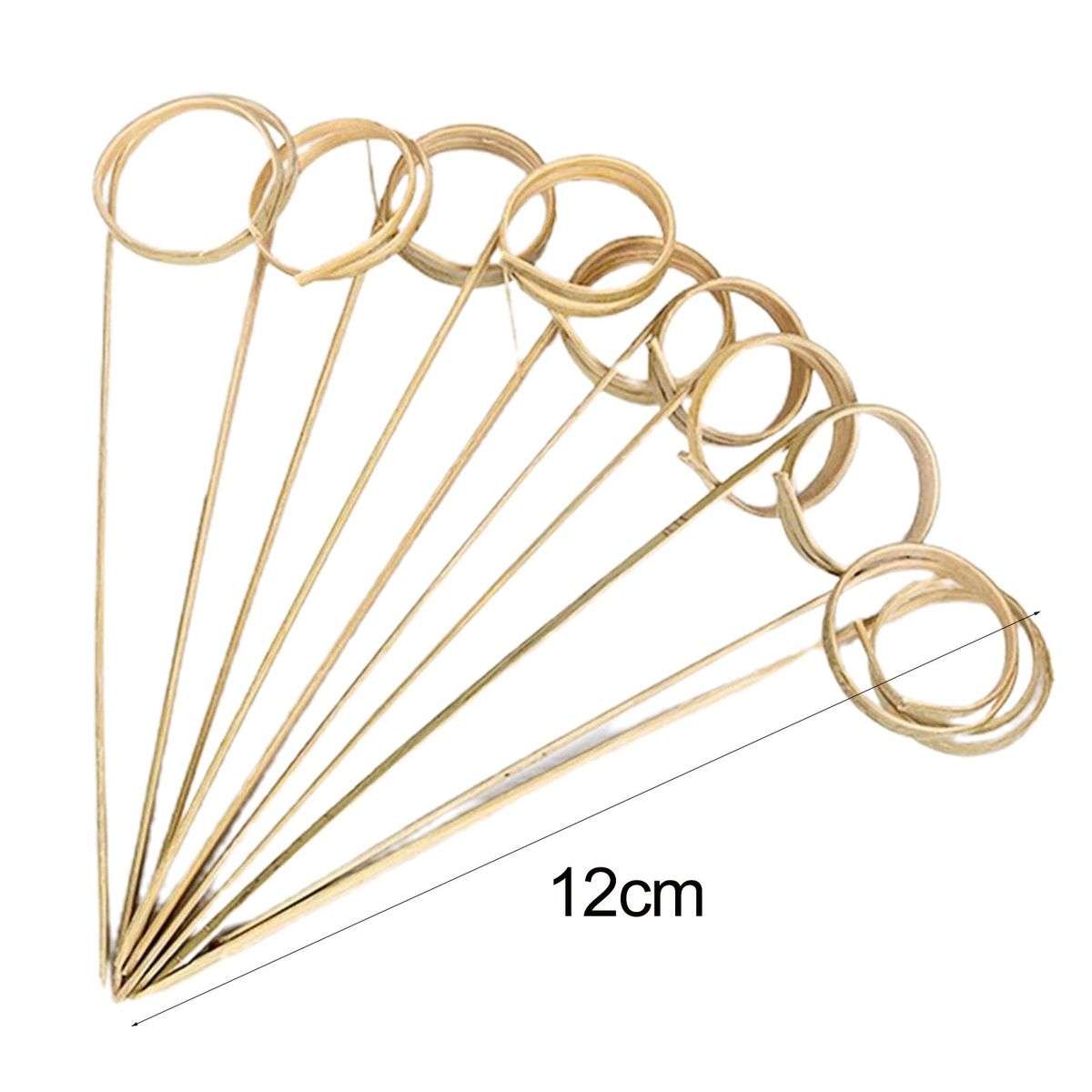 100Pcs Bamboo Skewers Bamboo Food Appetizer Picks Green