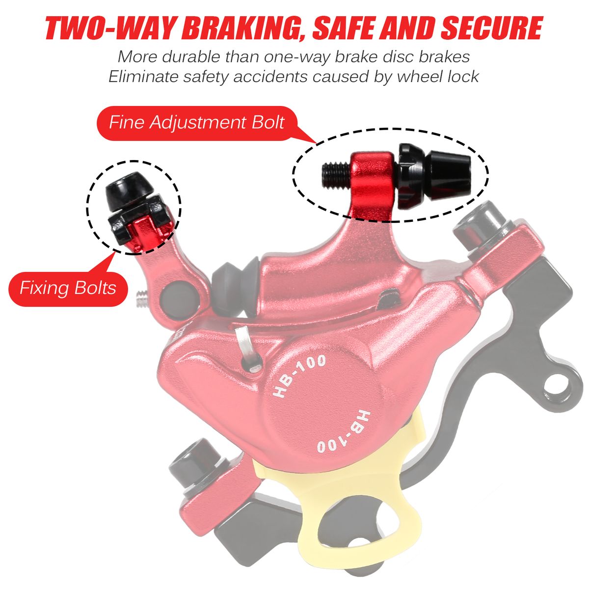 Solid Hydraulic Disc Brake Calipers Front Rear Mountain Bike