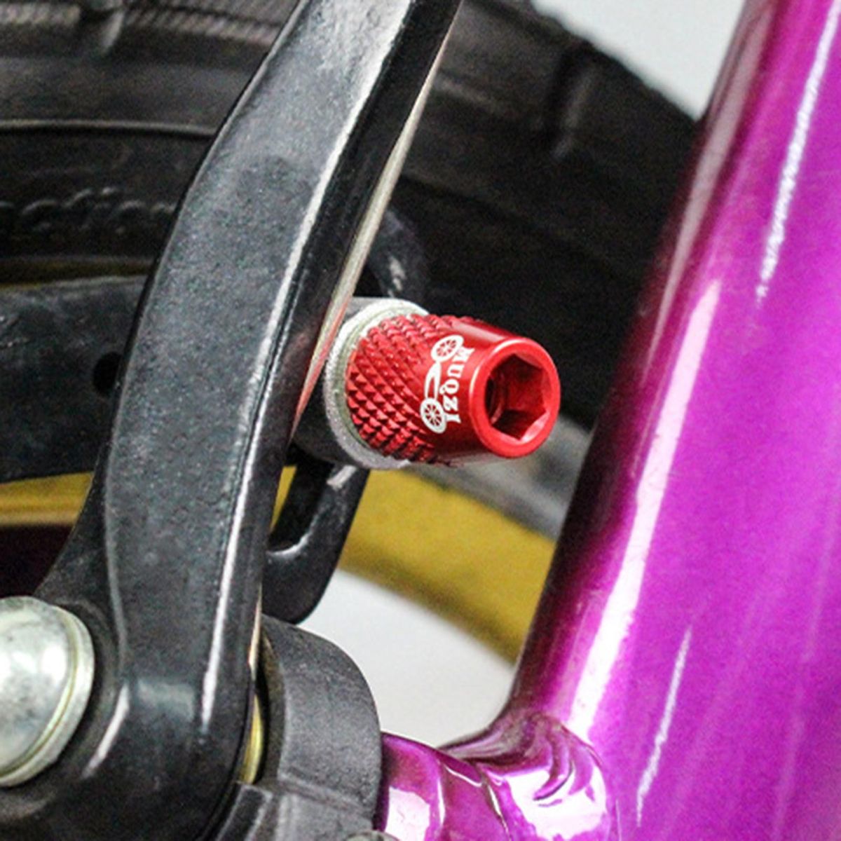 4Pcs Fixing Bolts Bike V Brake Pad Brake Block Fixing Nut Red