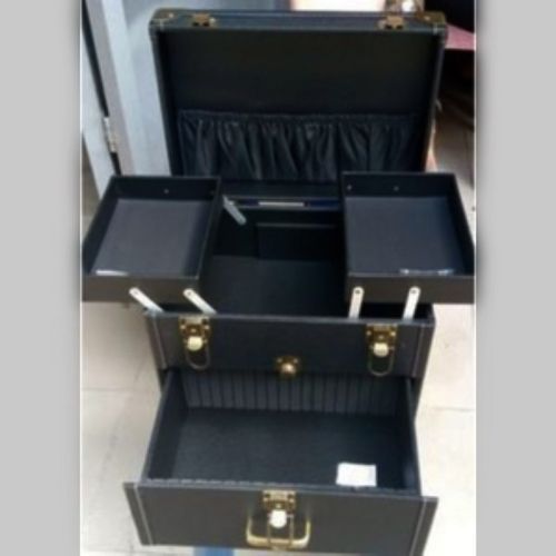 Black Drawer Professional High Quality Makeup Box With Lock