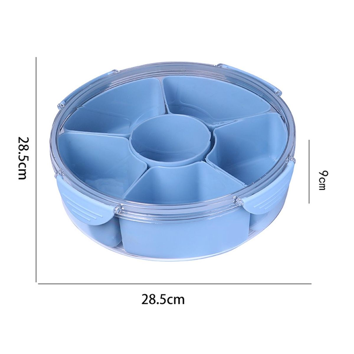 Fruit Tray with Compartments Versatile Veggie Tray 46 for Appetizers Blue