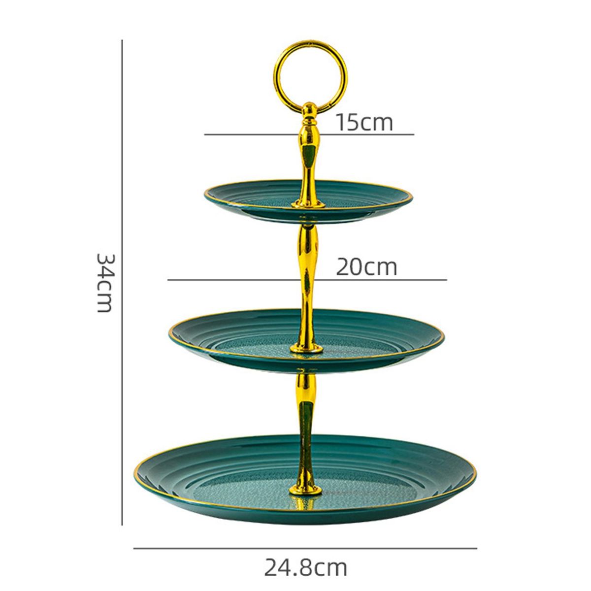 Baby Shower Dessert Table Decor Golden Edged Cupcake Stand for Baby Atrovirens