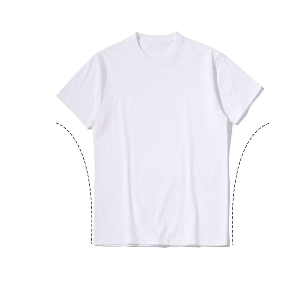 White T Xinjiang Cotton Round Neck Pure White T-shirt Women's Short Sleeve Couple Pure Cotton Half Sleeve Folding Wear With Bottom T-shirt