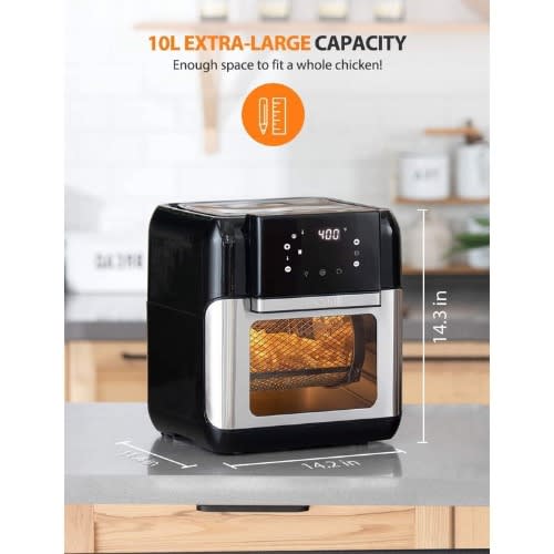 Innsky Air Fryer - 10.6 Litres Quarts Air Rotisserie Oven- 1500W