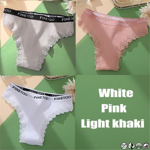 3PCS/Set Cotton Panties Brazilian Style Women Underwear Lace Sexy Lingerie For Female Underpants Thong Panties Briefs Intimates(#set 11)