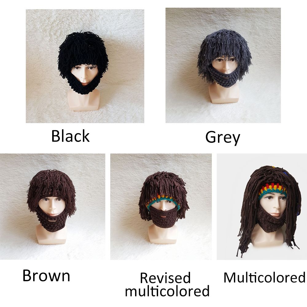 Wig Beard Hats Hobo Mad Scientist Caveman Handmade Knit