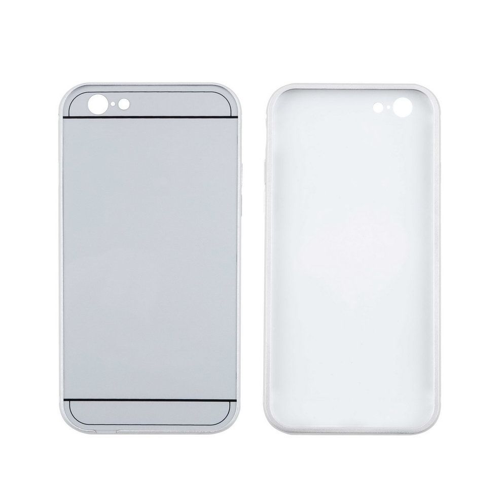 Luxury Aluminum   Frame Hard  Ase  Over Shell For   IPhone 6 Plus-silver