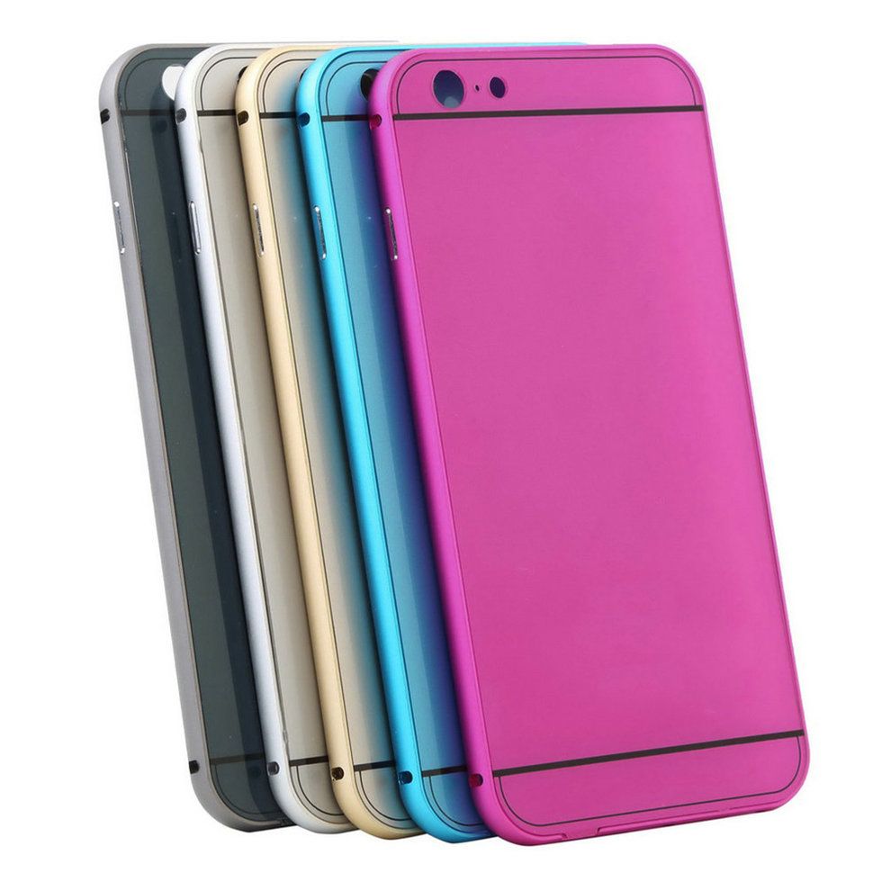 Luxury Aluminum   Frame Hard  Ase  Over Shell For   IPhone 6 Plus-silver