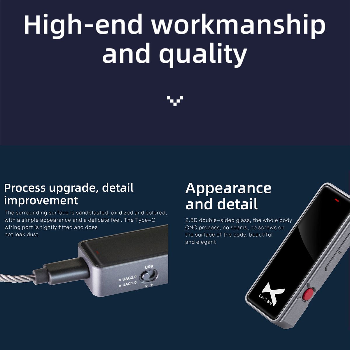 Link2 Bal Portable USB DAC & Balanced Headphone
