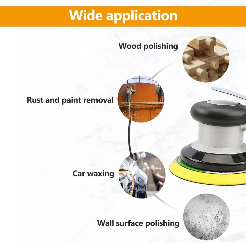 6'' Pneumatic Sander Pneumatic Polisher Air Sander Air Palm Orbital Sander Grinder Palm Sander Sanding Machine Tool