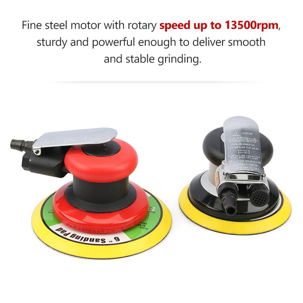 6'' Pneumatic Sander Pneumatic Polisher Air Sander Air Palm Orbital Sander Grinder Palm Sander Sanding Machine Tool