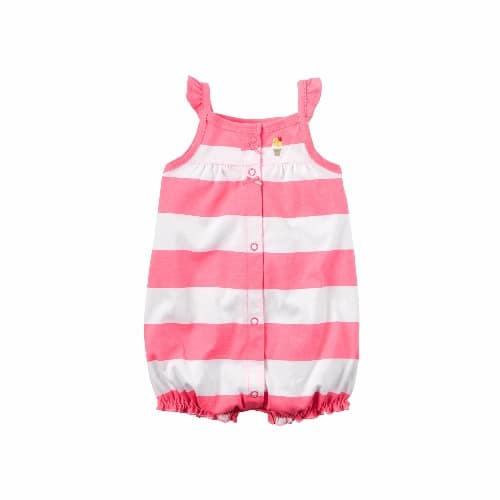 Baby Girls Ice Cream Romper- Pink