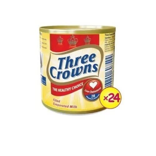 Three Crowns Evaporated Milk Tin - 160g×24