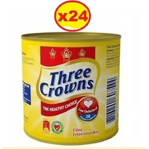 Three Crowns Evaporated Milk Tin - 160g×24