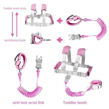 Toddler Leash & Baby Anti Lost Wrist Link -2m -2 In 1
