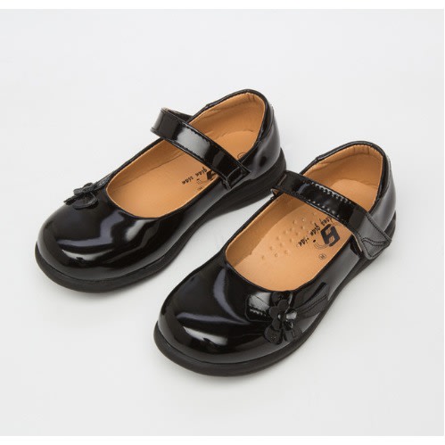 Patent Bow Girl School Shoe - Black