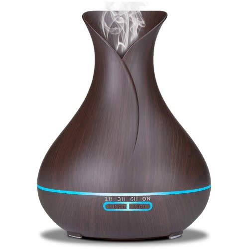 Aroma Diffuser & Humidifier With Remote - 500ml-Dark Brown