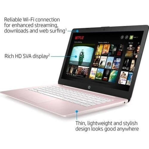 Stream 14 Intel Celeron - 4Gb RAM - 64SSD - Windows 11 + Hp Mouse & Usb Light