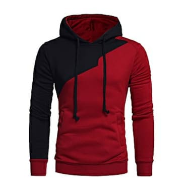 Women's Red And Black Hoody Sweatshirt