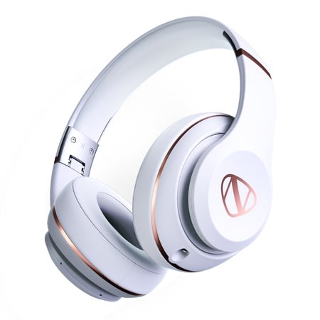 Over-ear Wireless Bluetooth Headphones - White/rose Gold