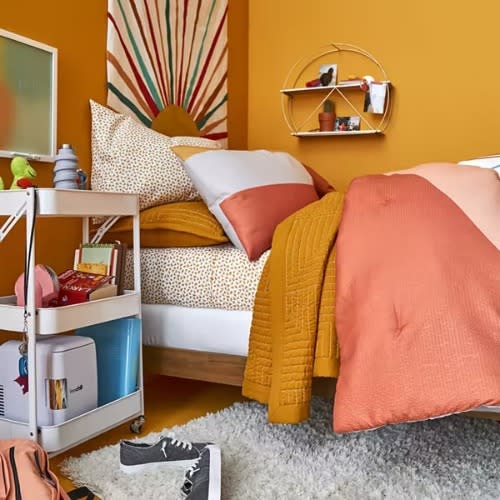 Home Expressions Retro Colorblock - 7 Piece Complete Bedding Set With Sheets