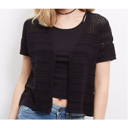 Pointelle Knit Shrug