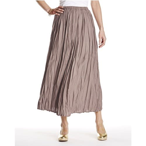 Fawn Crinkle Maxi Skirt For Plus Size 16 To 22