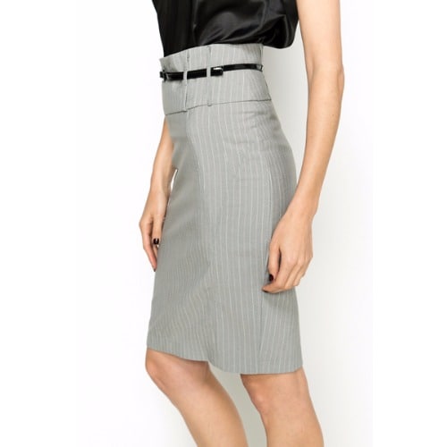 Pinstripe Pencil Skirt