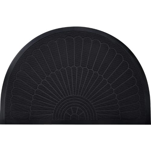 Stylish Half Moon Door Mat Indoor Entrance - Welcome Mat Outdoor - 60x90 Cm