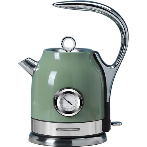1.8L Retro Electric Stainless Steel Kettle With Temperature Control