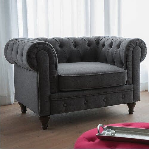 Chesterfield Sofa Chair - Grey