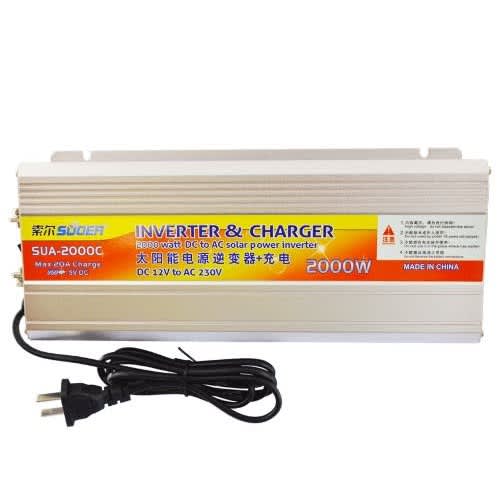 Suoer 2000watts Inverter With Charger 20amps With Battery Clip