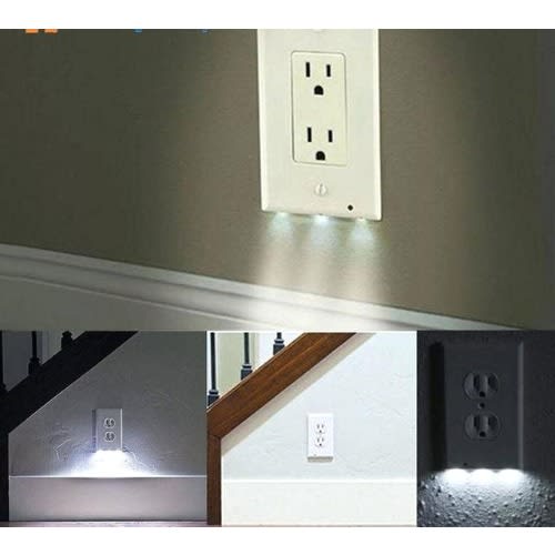 Night Angel LED Lighted Wall Outlet Coverplate
