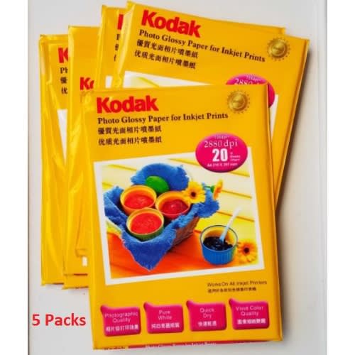 Photo Glossy Paper - 20 Sheets X 5packs