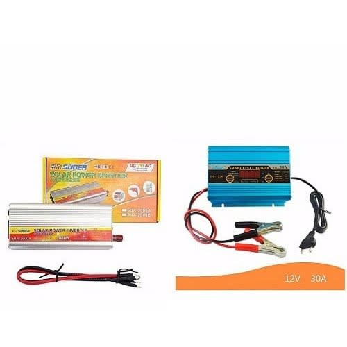 Inverter With 30a 30amps Smart Battery Charger With Led Display - 2000W