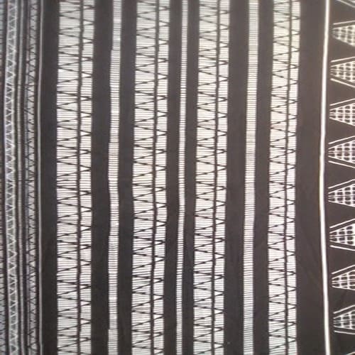 Beautiful Patterned Lycra Material - Black & White