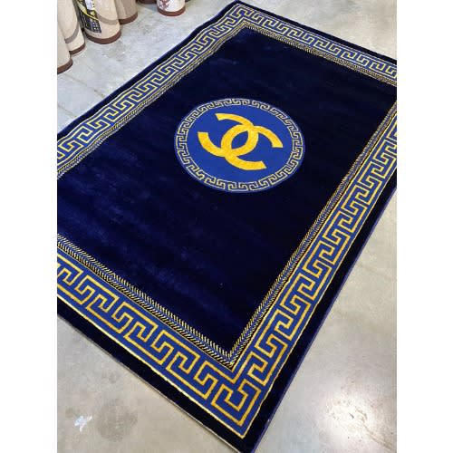 5 By 7ft Chanel Inspired Multicolor Center Rug