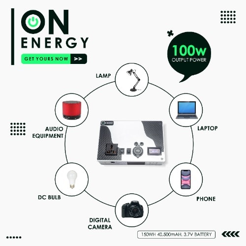 On Energy 100w, 150wh Solar Generator