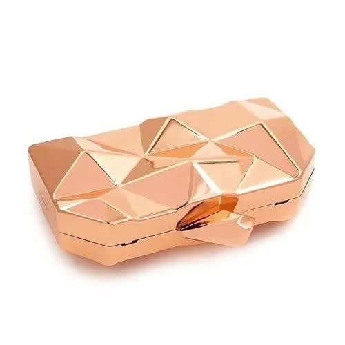 Metallic Clutch Purse - Rose Gold-  6 x 4 inches