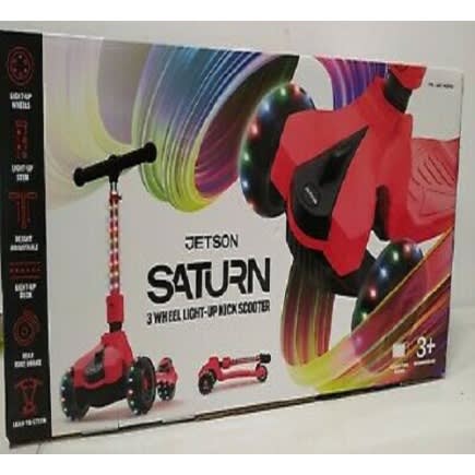 Jetson Saturn 3 Wheel Light-up Folding Scooter - Red