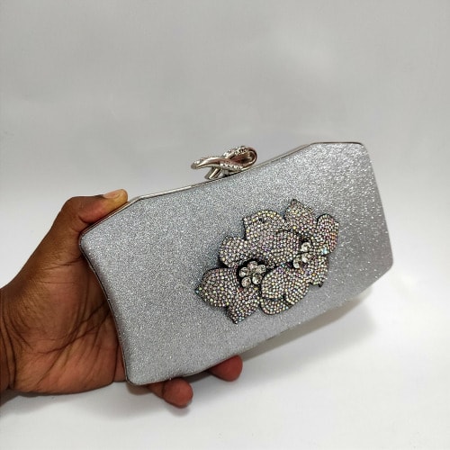 Clutch Purse - Design 7- Silver