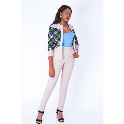 Plaid Blazer Set