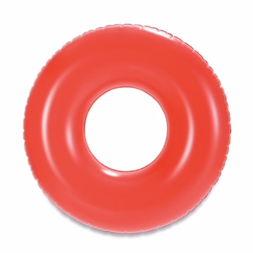Inflatable Printed Kids Swimming Ring Tube Floater- Coral