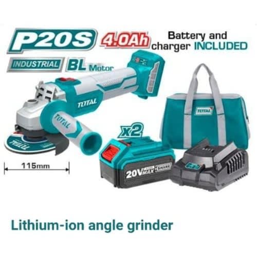 Cordless Lithium-ion Angle Grinder With 4.0ah Batteries