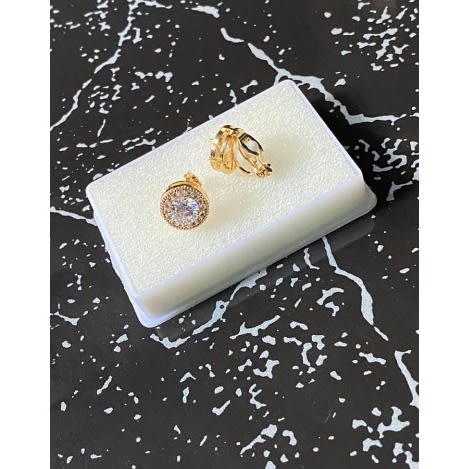 Luxury Iced Gold Men's Clip On Magnetic Earrings
