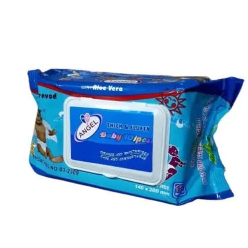 Little Angel Thick & Fluffy Baby Wipes - 125 Wipes ×3