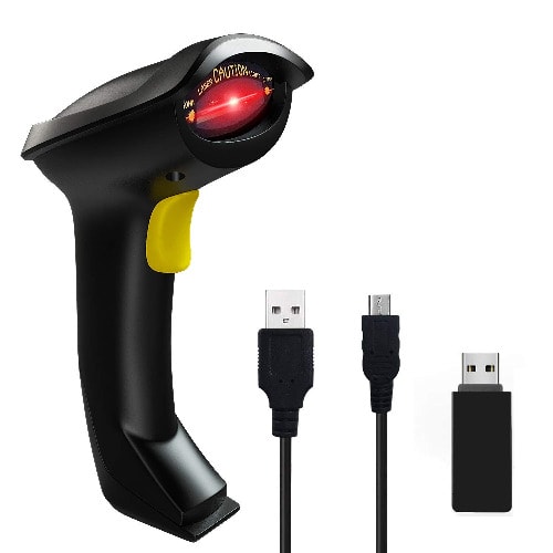 Nadamoo 2-in-1 Wireless Barcode Scanner & Usb Wired Barcode Reader Usb Rechargeable
