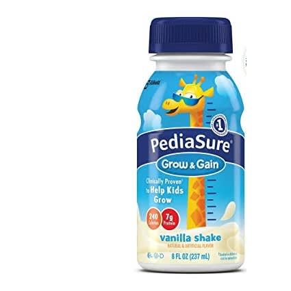 Grow & Gain Vanilla Nutrition Shake For Kids - 8 Fl Oz X 12 Bottles