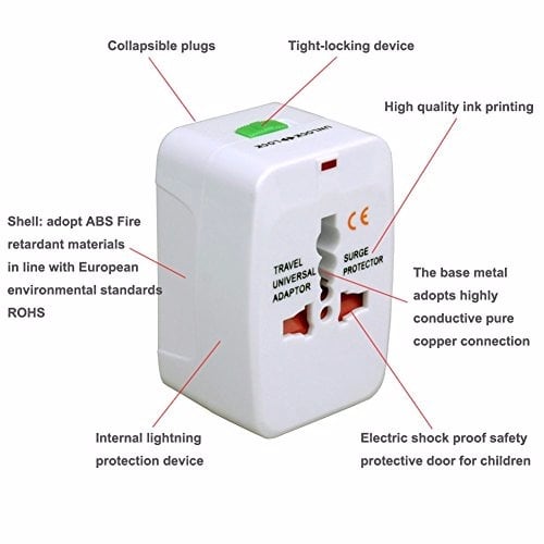 All In One Surge Travel Adaptor for All Electronics Devices